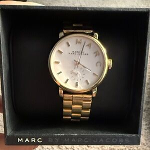Marc by Marc Jacobs Gold watch with box